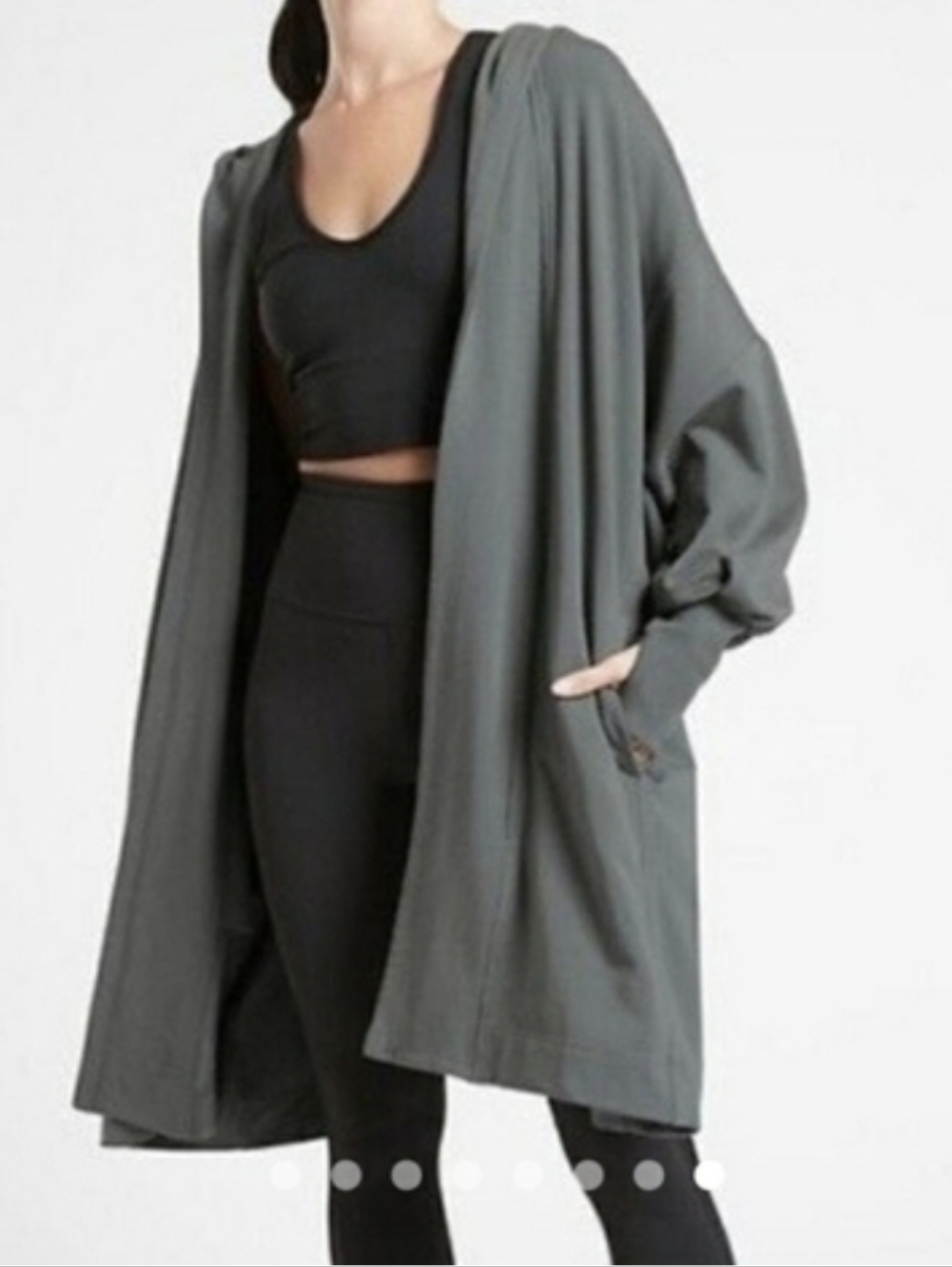 ATHETA....Black Open Front Cardigan...SIZE:XS